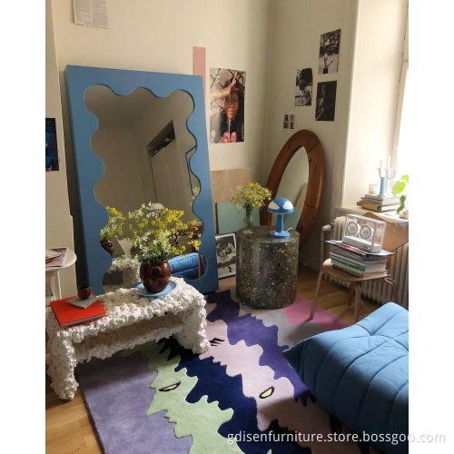 Wavy Mirror Full-Body Wall-Mounted Mirror